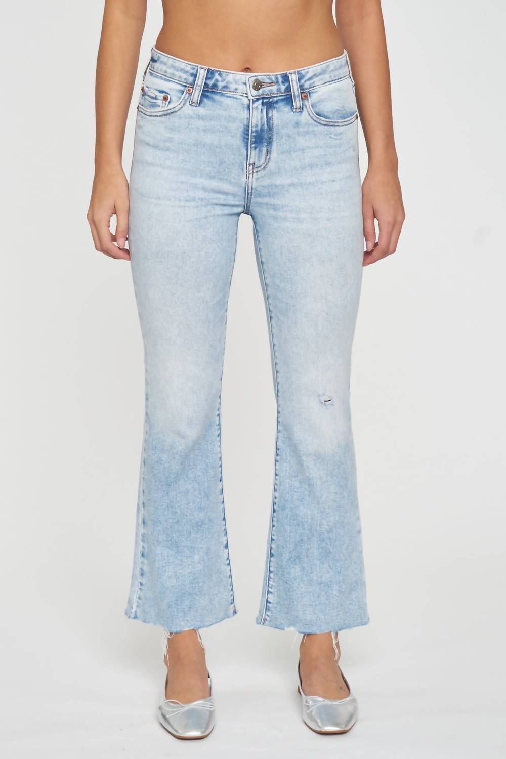 Daze - Runaway Cupid Crop Flare Jeans