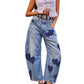 Core In Fashion - Heart Patch Wide Leg Denim