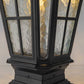 Garden Post Light Black Aluminum Outdoor Column Light