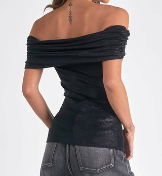 Elan - Off The Shoulder Shimmer Top