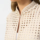Joseph Ribkoff - Laser Cutout Suede Cover-up Jacket