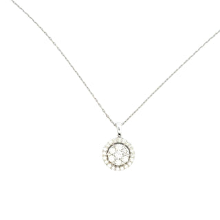 Aamiaa - 1.00 Carat Natural Diamond Round Brilliant Halo Pendant