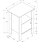 Accent Nightstand Side Table, Storage, Transitional - Oak