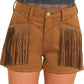 Rock & Roll Cowgirl - Suede Fringe Shorts