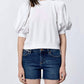 Another Love - Melina White Puff Sleeve Top