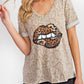 143 Story - Snake & Leopard Lips Top