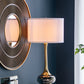 D15x29 Table Lamp with Glass Drum Shade