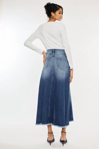 Kancan - Midnight Denim Maxi Skirt