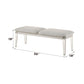 Laveda Boucle Bench - Light Gray / White