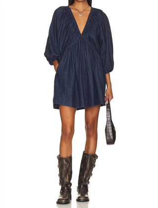 Free People - PORTIA DENIM MINI DRESS