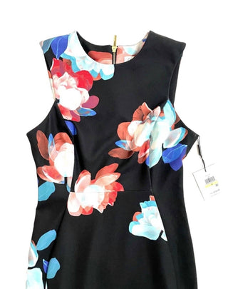 Calvin Klein - Sleeveless Fitted Sheath Floral Print Dress