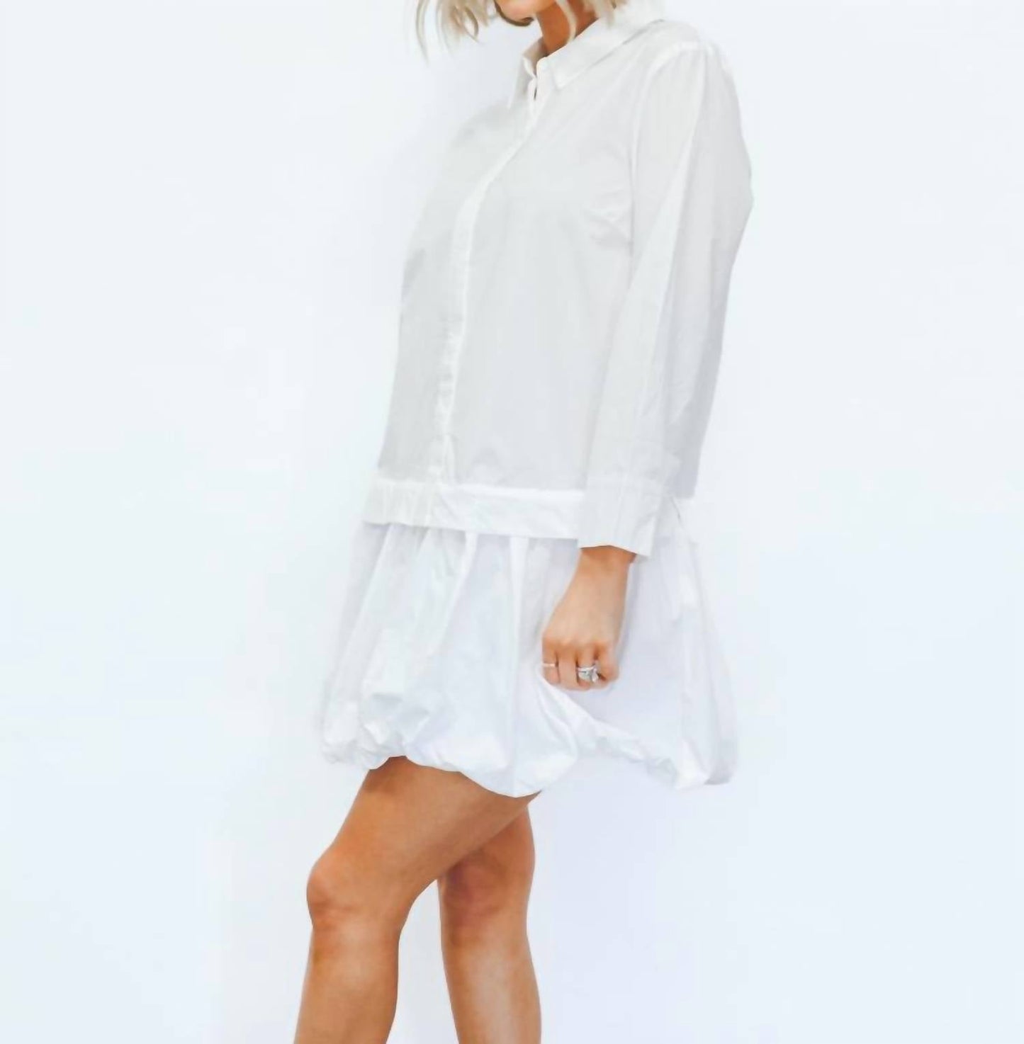 2.7 August Apparel - English Factory Layered Shirt Dress