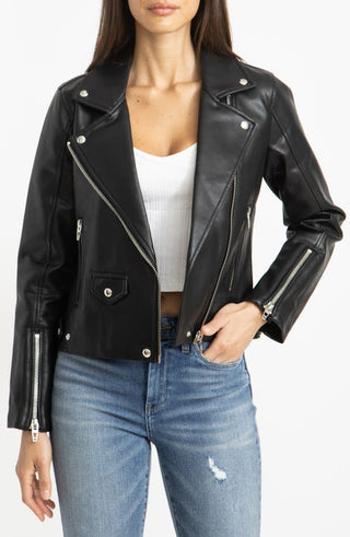 BLANKNYC Faux Leather Moto Jacket in Aim High at Nordstrom, Size Medium