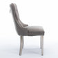 A&A Furniture Nikki Collection Modern Velvet Upholstered Dining Chairs - Set of 2
