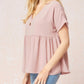 Entro - Textured Babydoll Top