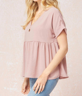 Entro - Textured Babydoll Top