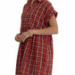 Entro - Plaid Button Down Mini Dress