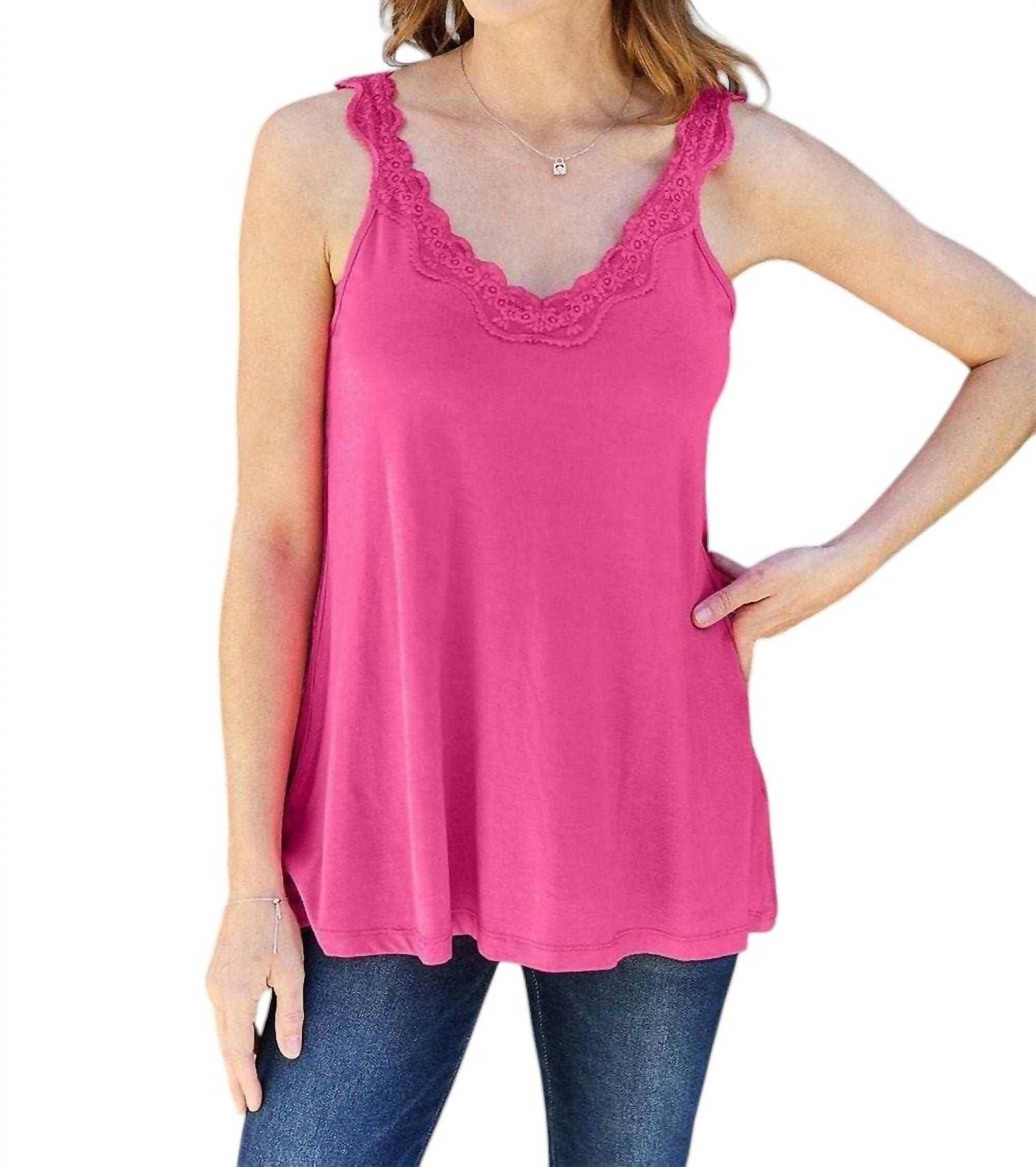 Basic Bae - Effortless Elegance Lace V-Neck Cami