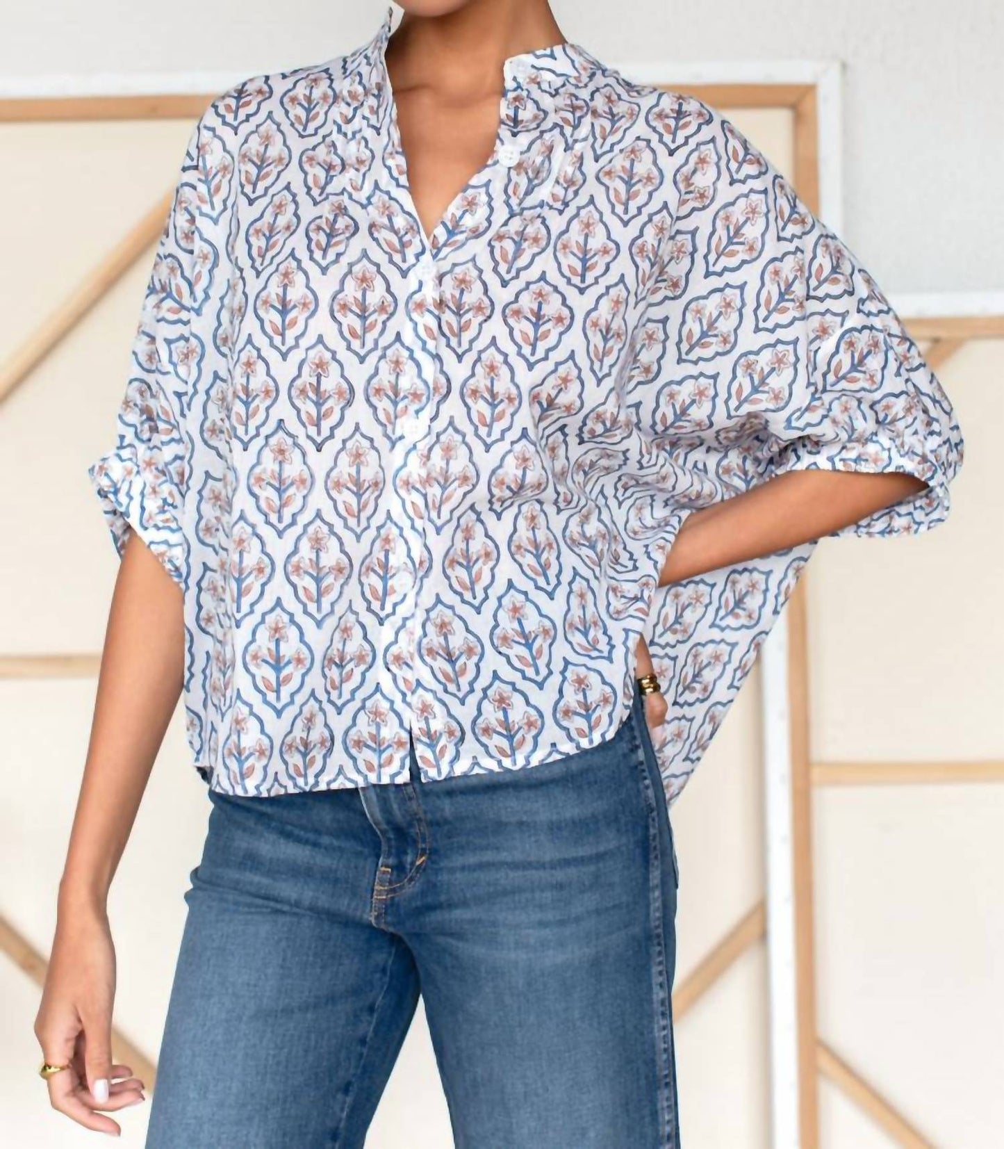 Emerson Fry - Mandarin Collar Top