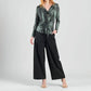 Clara Sunwoo - Crinkle Pleat Knit 2pc Cardigan And Cowl Tank Twinset