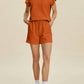 Double Take - Ruffle Sleeve Top And Short Set