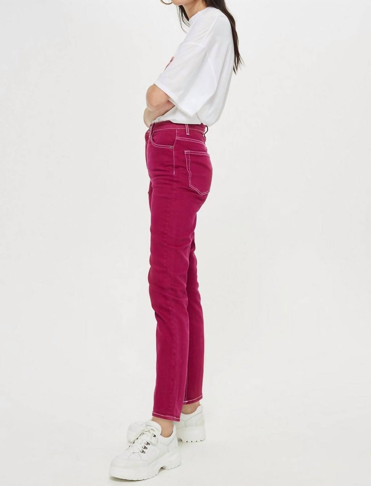 Topshop - Jamie Straight Leg Moto Ankle Jeans