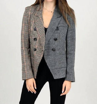 Rd International - Mix Media Double Breasted Blazer