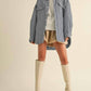 Klesis - Striped Padded Oversized Shacket