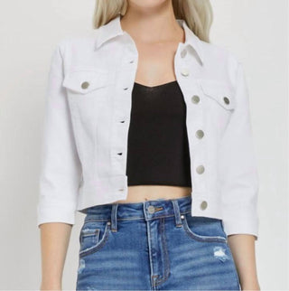 Risen - Shirring Sleeve Crop Jacket