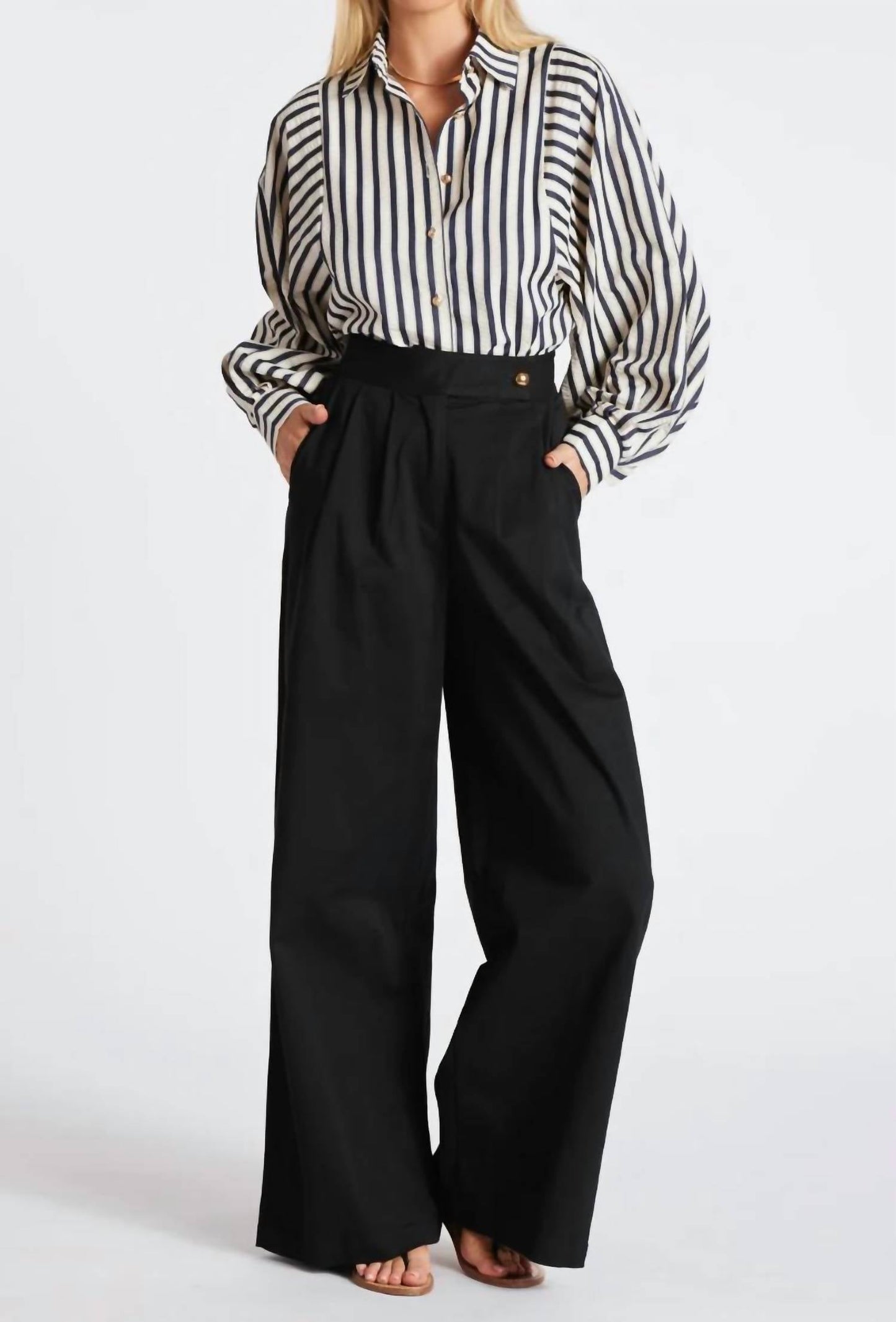 Bishop + Young - Aly Dolman Striped Sleeve Top