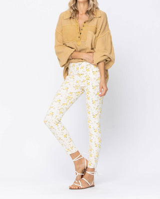 Judy Blue - Floral Print Skinny Jeans