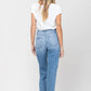 Vervet By Flying Monkey - Distressed Raw Hem Mom Jeans