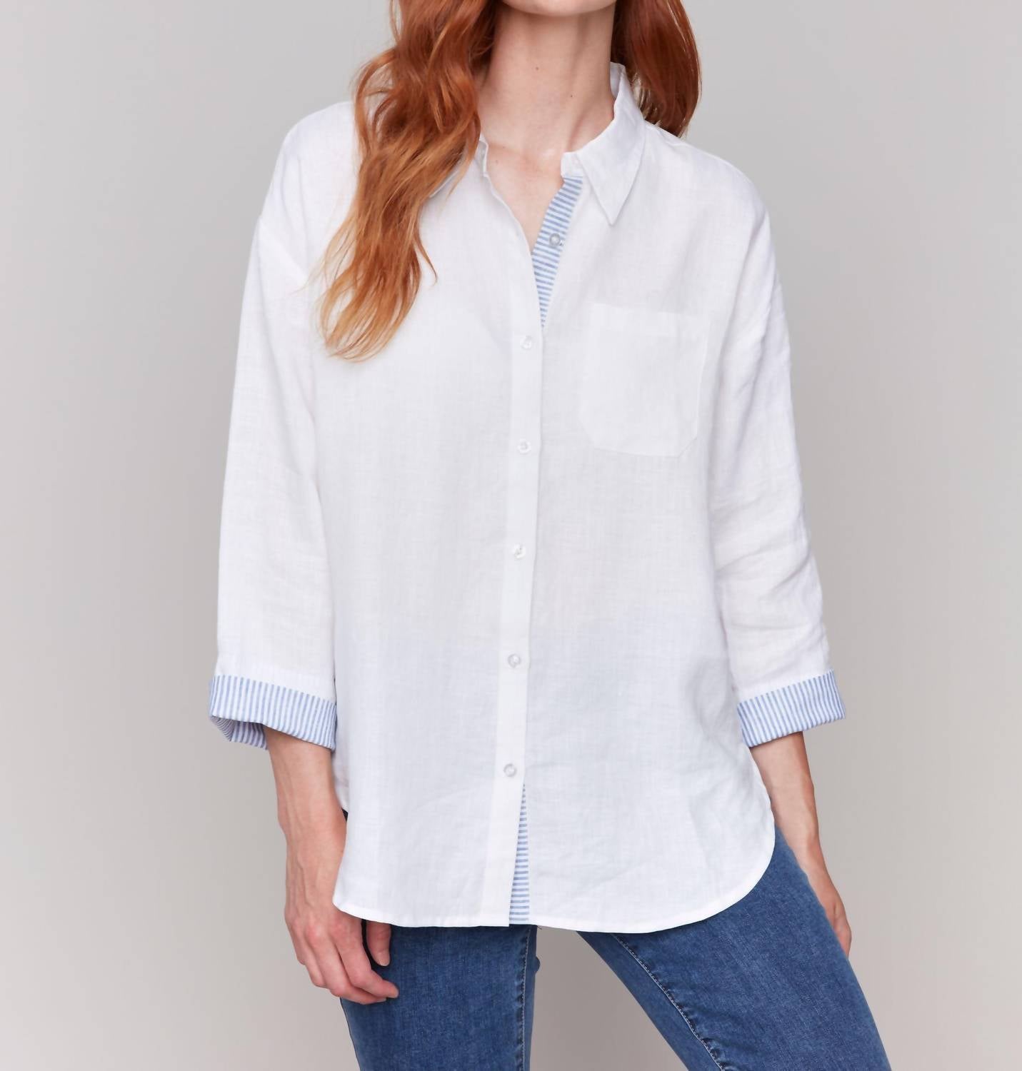 Charlie B - Drop Shoulder Long Sleeve Top