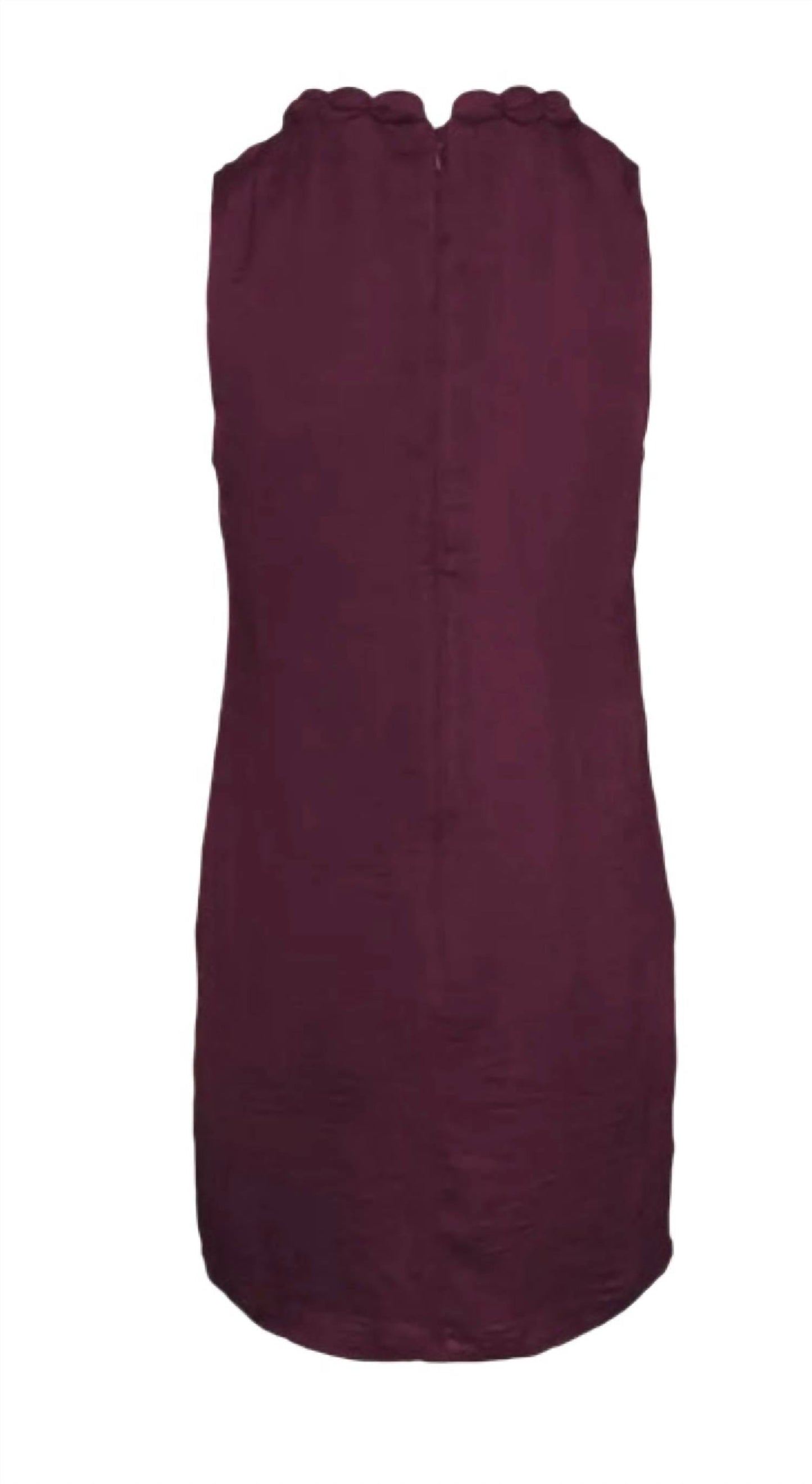 Naked Zebra - Neckline Accent Mini Shift Dress