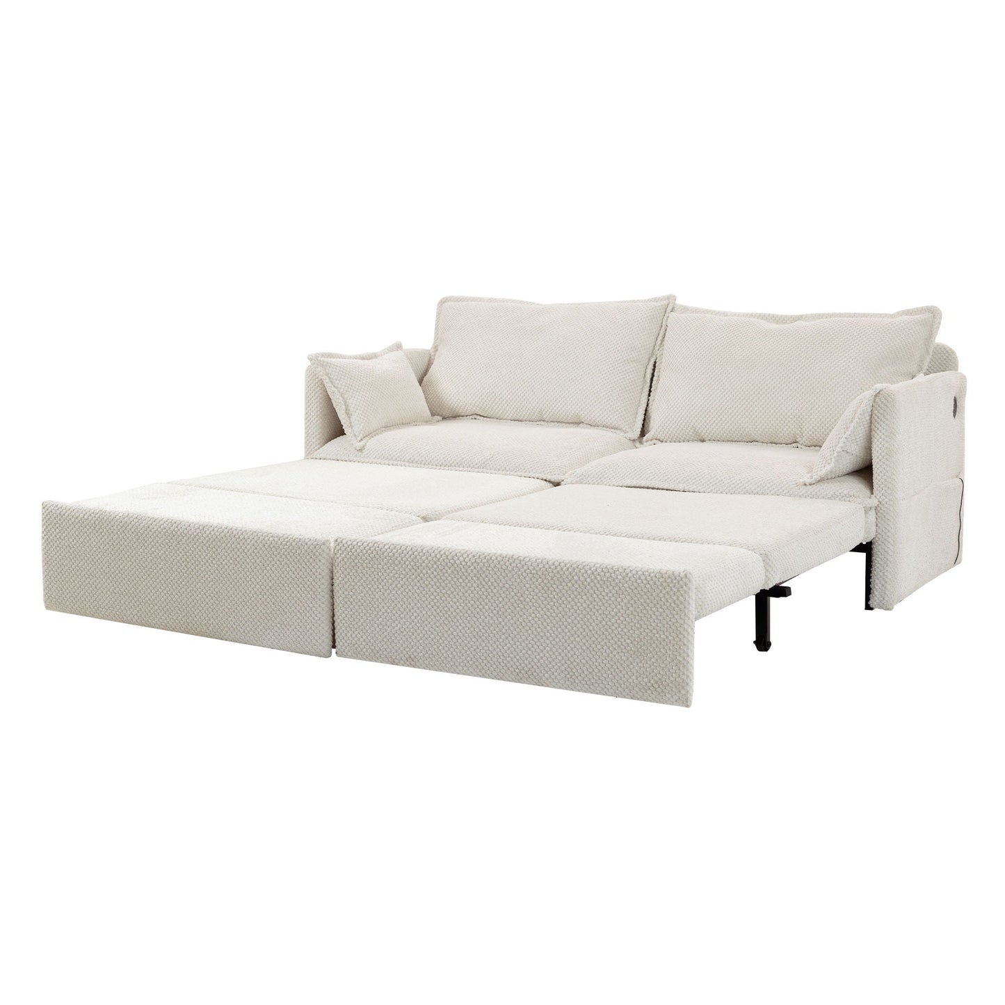 Pull Out Sofa Bed, Convertible Sleeper Sofa Couch, Side Storage, And USB / C - Type Charging Ports Chair