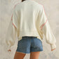 Miou Muse - Usa Rope Letter Sweater