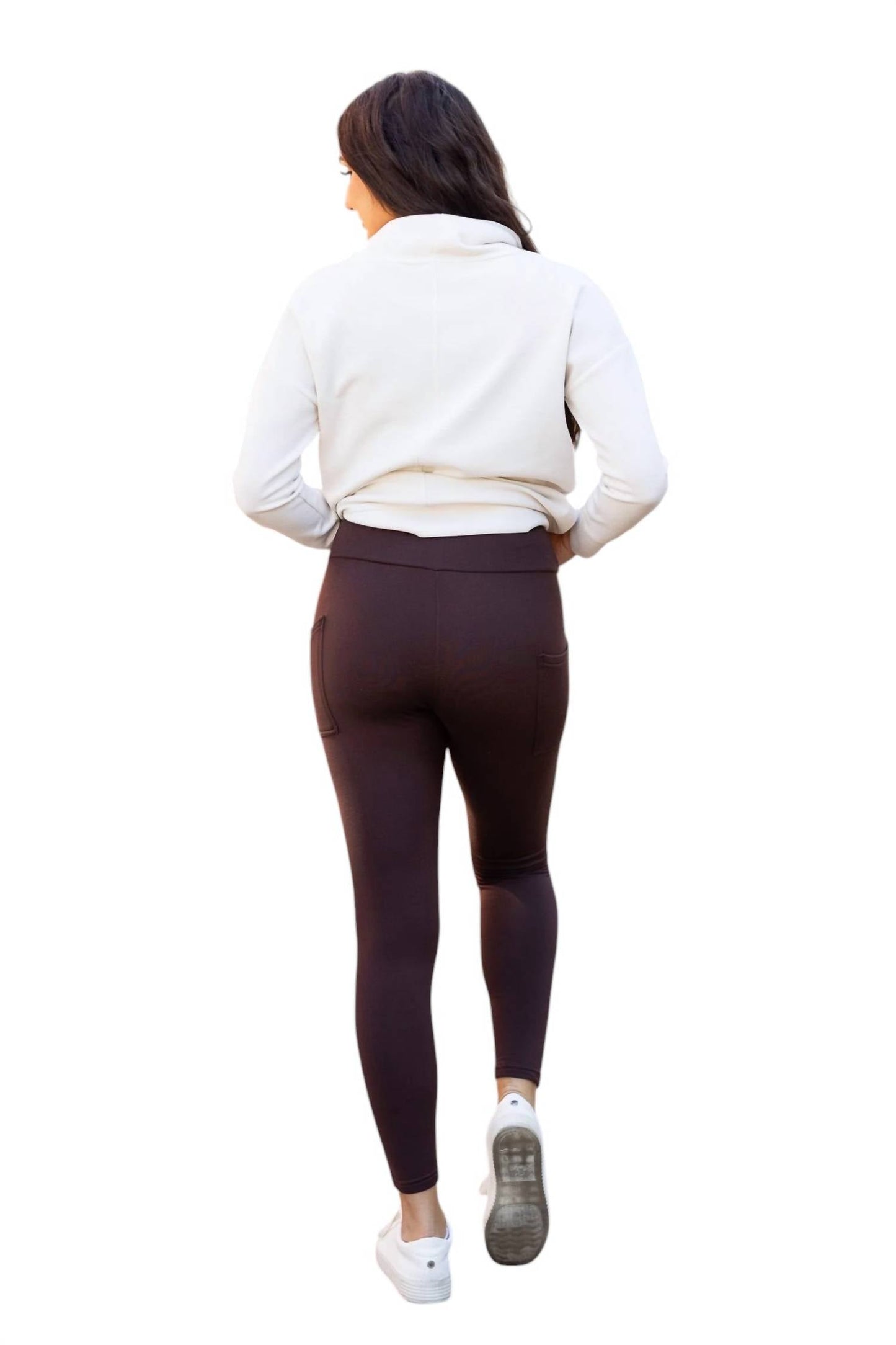 Julia Rose - Fleece Full Length Leggings With Pockets
