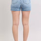 Judy Blue - Mid Rise Denim Trouser Short