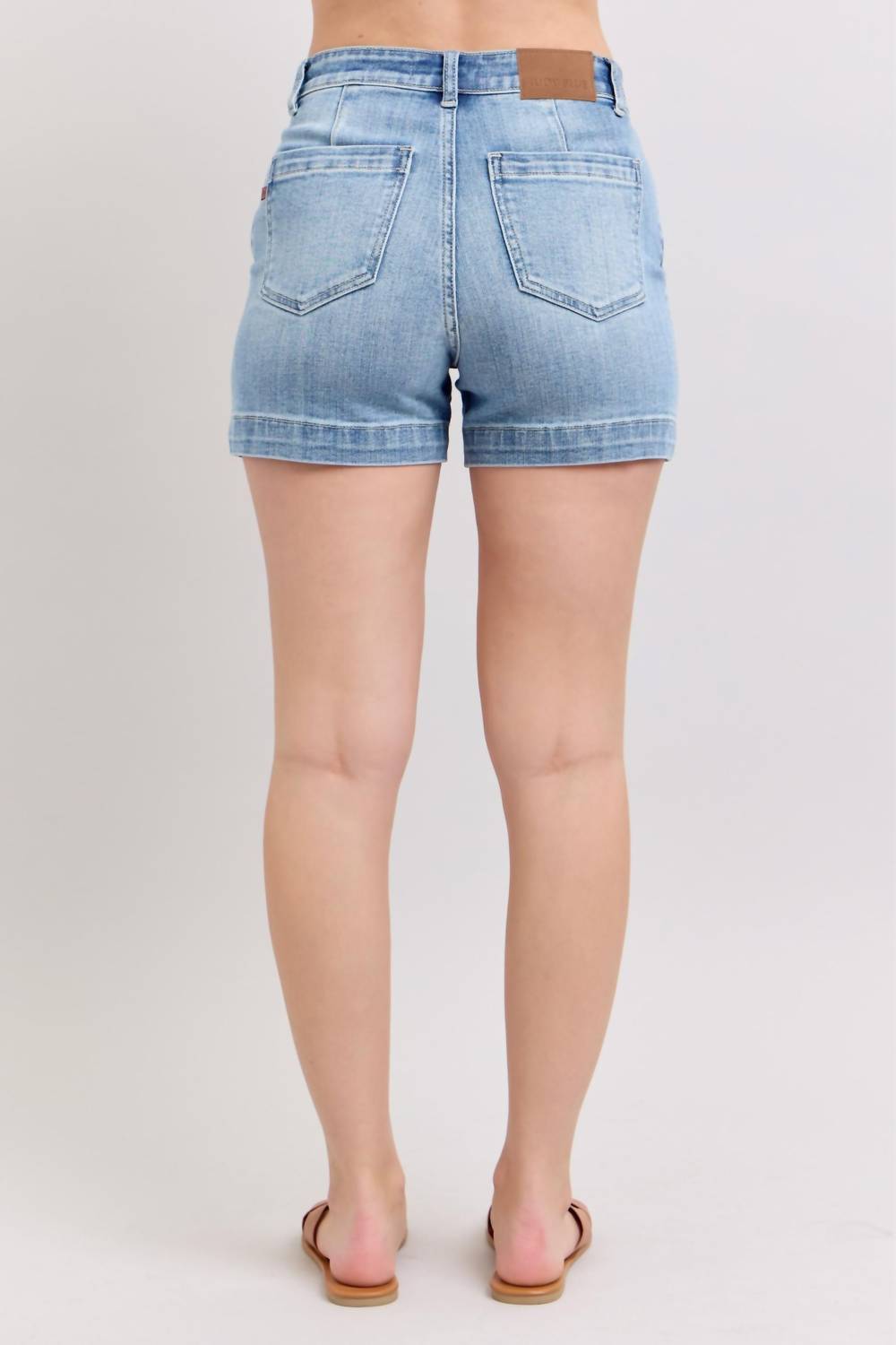 Judy Blue - Mid Rise Denim Trouser Short