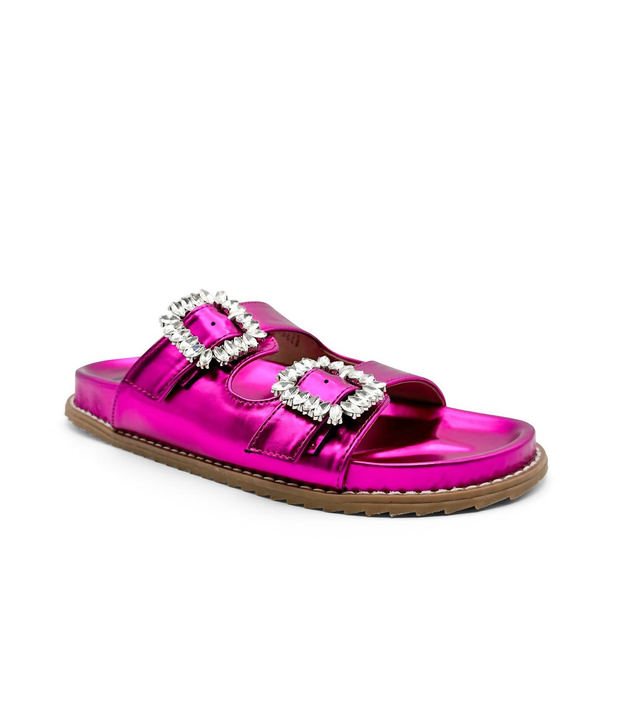 Not Rated - Women's Stellar Rhinestone Buckle Slides