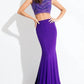 Rachel Allan - Beaded Two-piece Jersey Gown