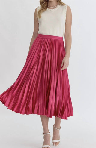 Entro - Party Starter Metallic Pleated Skirt