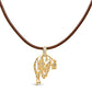18K 1.00 Cttw Diamond Cat and Bail Pendant Necklace Collar with Matte Finish (F-G Color, VS2-SI1 Clarity)
