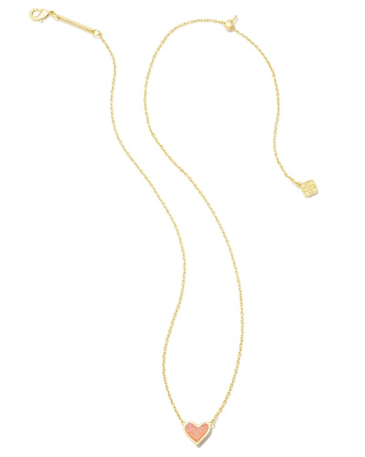 Kendra Scott - Women's Framed Ari Heart Gold Short Pendant Necklace