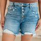 Judy Blue - Rigid Magic Button Fly Cutoff Shorts - Plus