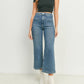 Just Black Denim - Patch Pocket Crop Wide Leg Jean
