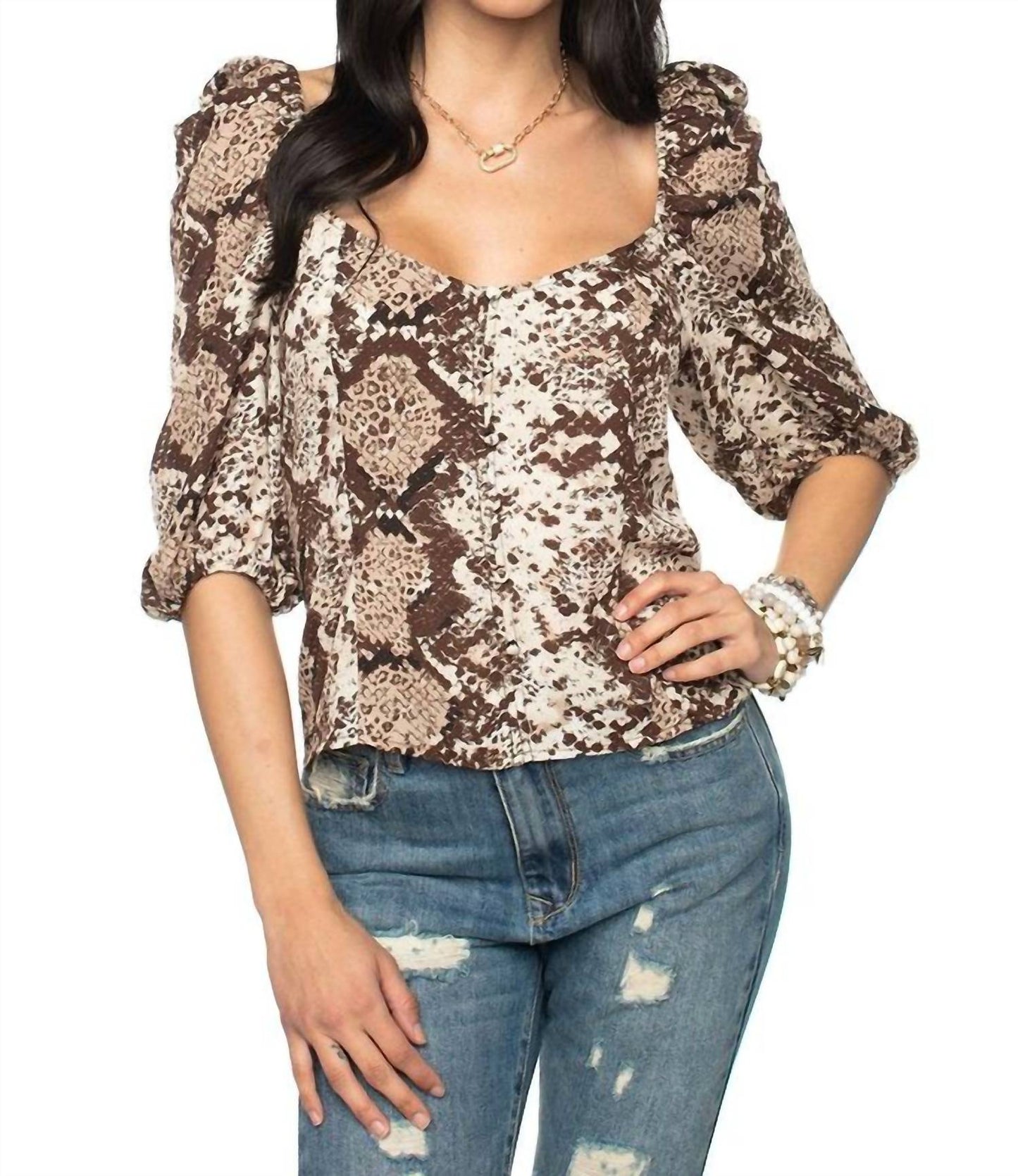 Buddylove - Snake Crop Top