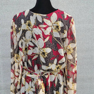 Bar Iii - Floral Long-sleeve Wrap V-neck Dress