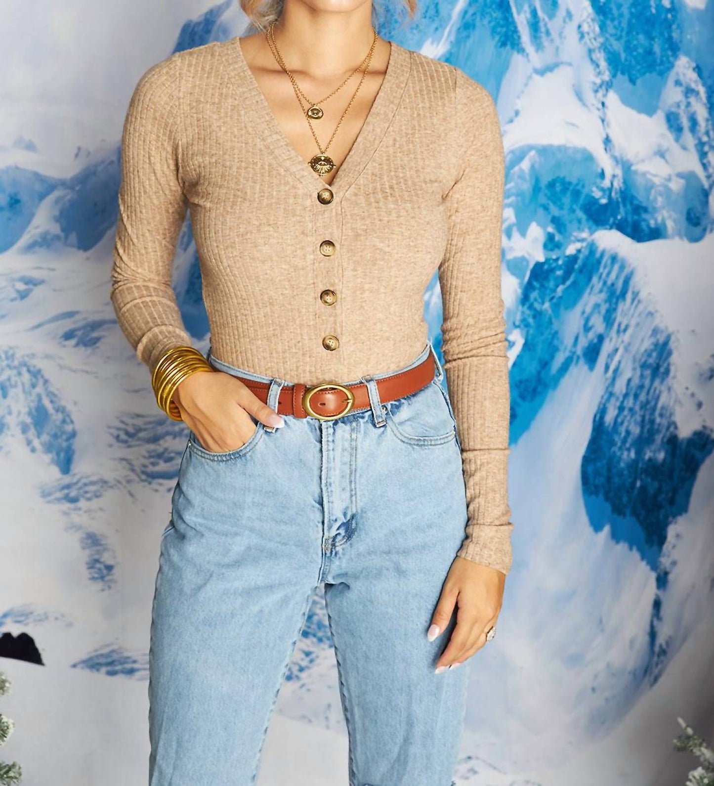 Buddylove - Holly Long Sleeve Button Up Bodysuit