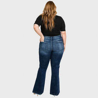 Petra153 - Hole-y Flare Jeans - Plus